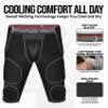 Exxact Sports Combat 7-Pad Adult Football Girdle for Men with Cup Pocket, Padded Compression Shorts with Integrated Pads, Men's Girdle Football (AS, Black) view 2