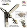 1" wide Holdup Suspender Company Silver No-Slip replacement suspender USA patented clips view 2