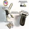 1" wide Holdup Suspender Company Silver No-Slip replacement suspender USA patented clips view 3