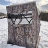 Muddy Outdoors Hunting Easy Set-Up Portable Concealable Black-Backed Water Resistant Epic Camo Prevue Ground Blind, 3-Person view 4