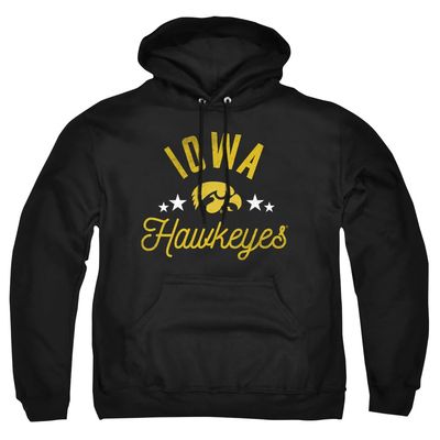 University of Iowa Official Hawkeyes Unisex Adult Pull-Over Hoodie,Black, Large