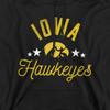 University of Iowa Official Hawkeyes Unisex Adult Pull-Over Hoodie,Black, Large view 2