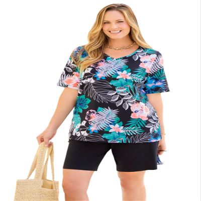 Catherines Women's Plus Size Suprema Short - 3X, Black