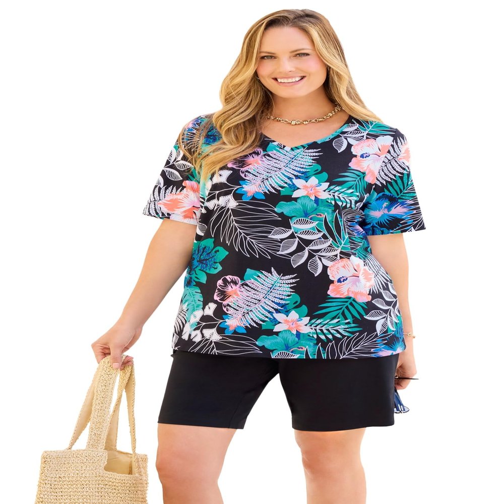 Catherines Women's Plus Size Suprema Short - 3X, Black