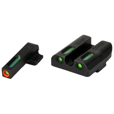 TRUGLO TFX PRO Handgun Sight | Compact Snag-Free Durable Shock-Resistant Glowing Tritium & Fiber-Optic Xtreme Night Sight with High Contrast Orange Front Ring, Compatible with Canik TP9 Handguns