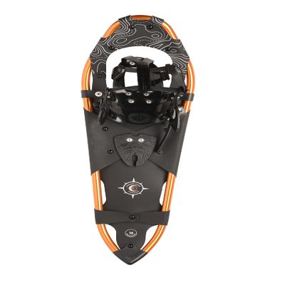 Crescent Moon Big Sky 32" Men's Backcountry Snowshoes with Single-Pull Binding and Integrated Heel Lift, Orange