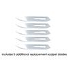 HME Lightweight Pocket Fixed Stainless Steel Replacement Blade Knife with 5 Replaceable Blades and Sheath for Hunting, Camping, Backpacking, Hiking view 2