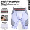 Exxact Sports Touchdown 5-Pad Adult Football Girdle for Men with Cup Pocket, Lightweight Padded Compression Shorts with Integrated Hip, Thigh, Tailbone Pads, Men's Girdle Football (AM, White) view 2