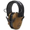 Walker's Razor Slim X-TRM Noise-Cancelling Sound-Enhancing Hunting Gun Range Shooting Electronic Earmuffs with Cooling Pads, Moisture Wicking Headband & 2 AAA Batteries, Battle Brown view 1