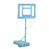 Soozier Poolside Basketball Hoop Stand, 36.5"-48.5" Height Adjustable Portable Hoop System w/Clear Backboard & Fillable Base for Whole Family, Blue, White view 1