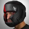 Hayabusa T3 Adjustable MMA Headgear - Black/Red, Large view 2