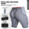 Exxact Sports Touchdown 5-Pad Adult Football Girdle for Men with Cup Pocket, Lightweight Padded Compression Shorts with Integrated Hip, Thigh, Tailbone Pads, Men's Girdle Football (A3XL, Gray) view 4