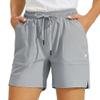 Willit Women's 5" Hiking Shorts Golf Athletic Outdoor Shorts Quick Dry Workout Summer Water Shorts with Pockets Gray S view 2