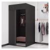 XXIOJUN Removable Locker Room, Simple Changing Room Privacy Partition Tent Screen Floor Display Stand with Metal Frame Shelf,Blackout Curtains for Clothing Store, Office view 1