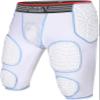 Exxact Sports Combat 7-Pad Adult Football Girdle for Men with Cup Pocket, Padded Compression Shorts with Integrated Pads, Men's Girdle Football (AS, White) view 1