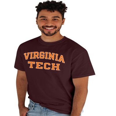 Blue 84 Men's Virginia Tech Hokies T-Shirt Arched Team Color, Team Color, Medium