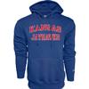 Blue 84 Men's Kansas Jayhawks Hoodie Arched Team Color, Team Color, Medium view 1