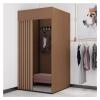 XXIOJUN Removable Locker Room, Simple Changing Room Privacy Partition Tent Screen Floor Display Stand with Metal Frame Shelf,Blackout Curtains for Clothing Store, Office view 1