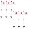 KINGTOP Golf Flagstick Mini, Putting Green Flag for Yard, 3 Feet Flagpole 2-Section Design, Golf Pin Flags Set, Numbered# 4-9 view 1