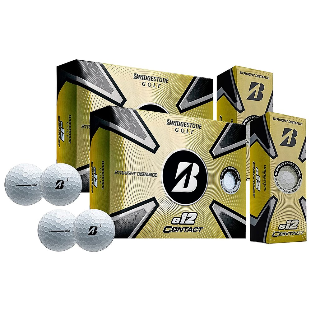 PlayBetter Bridgestone 2023 e12 Contact Golf Balls | Multi-Packs | FLEXATIV Cover Technology & Contact Force Dimple | 46% More Surface Contact (Two Dozen, White)