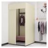 XXIOJUN Removable Locker Room, Simple Changing Room Privacy Partition Tent Screen Floor Display Stand with Metal Frame Shelf,Blackout Curtains for Clothing Store, Office view 1