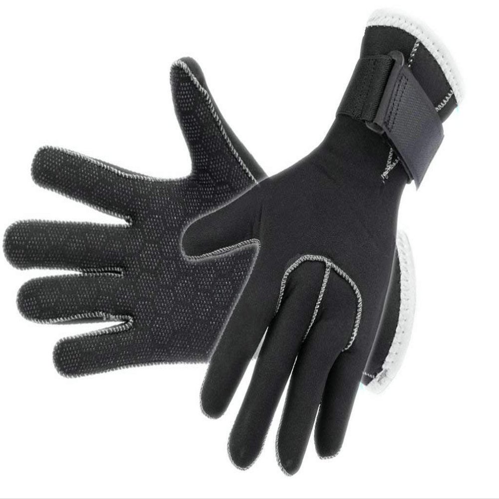 3mm Thick Scuba Diving Gloves for Men Women Neoprene Wetsuit Snorkeling Gloves Thermal Warm Mitts Anti-Slip Water Sports Gloves Surfing Sailing Swimming Underwater Gloves