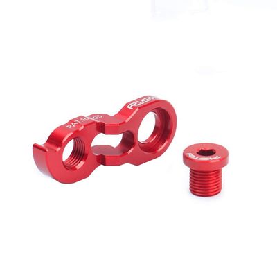ihreesy Bicycle Derailleur Hanger Extender,Aluminum Alloy Mountain Bike Rear Derailleur Hanger Extension Road Bike Tail Hook Extension Fit 34-52T,Red