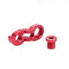 ihreesy Bicycle Derailleur Hanger Extender,Aluminum Alloy Mountain Bike Rear Derailleur Hanger Extension Road Bike Tail Hook Extension Fit 34-52T,Red view 1