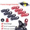 ihreesy Bicycle Derailleur Hanger Extender,Aluminum Alloy Mountain Bike Rear Derailleur Hanger Extension Road Bike Tail Hook Extension Fit 34-52T,Red view 2