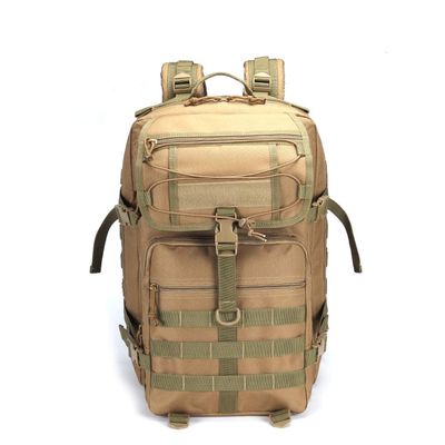 Mountaineering Backpack Camping Army Camouflage Bag Outdoor Tactical Backpack 45L Large 3P Backpack (Khaki)