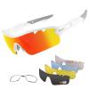 BangLong Polarized Sports Sunglasses Cycling Sun Glasses for Men Women with 5 Interchangeable Lenes for Running Baseball Golf view 1