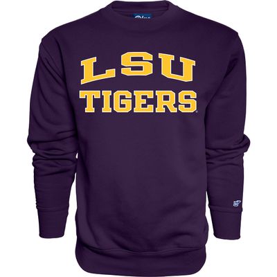 Blue 84 Men's LSU Tigers Crewneck Sweatshirt Arched Team Color, Team Color, XX-Large