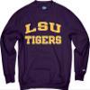 Blue 84 Men's LSU Tigers Crewneck Sweatshirt Arched Team Color, Team Color, XX-Large view 3