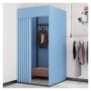XXIOJUN Removable Locker Room, Simple Changing Room Privacy Partition Tent Screen Floor Display Stand with Metal Frame Shelf,Blackout Curtains for Clothing Store, Office view 1