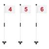 KINGTOP Golf Flagstick Mini, Putting Green Flag for Yard, 3 Feet Flagpole 2-Section Design, Golf Pin Flags Set, Numbered# 4-6 view 1