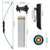 Dostyle 44" Bow and Arrow Set for Kids Children Outdoor Youth Recurve Bow Junior Archery Training for Kids Teams Game Gift view 3