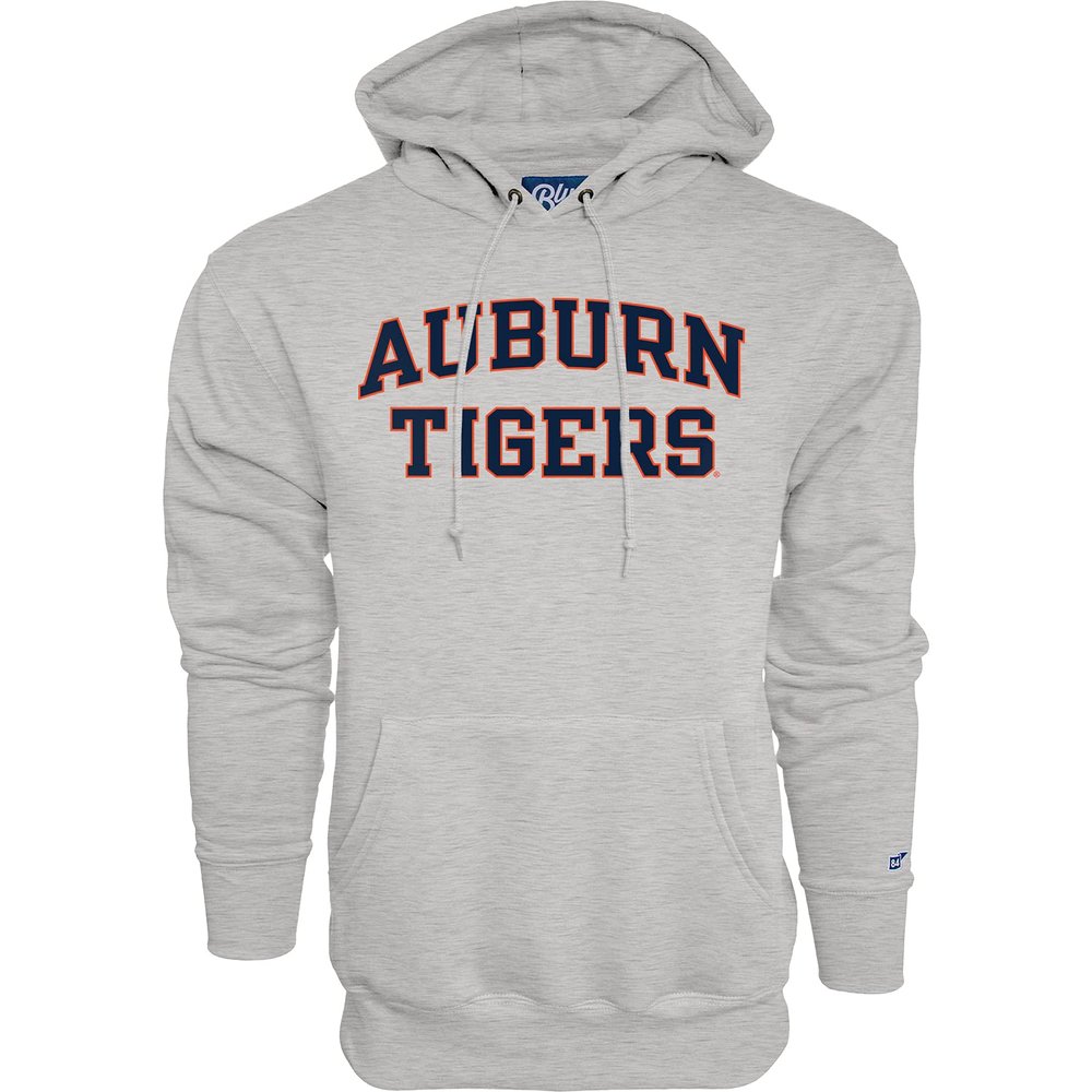 Blue 84 Men's Auburn Tigers Hoodie Arched Grey, Grey, Small