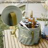 Naturehike Collapsible Bucket, Folding Bucket Wash Basin with Handle, Portable Water Container 5.28 Gallon (20L) for Camping Fishing Travelling Gardening view 3