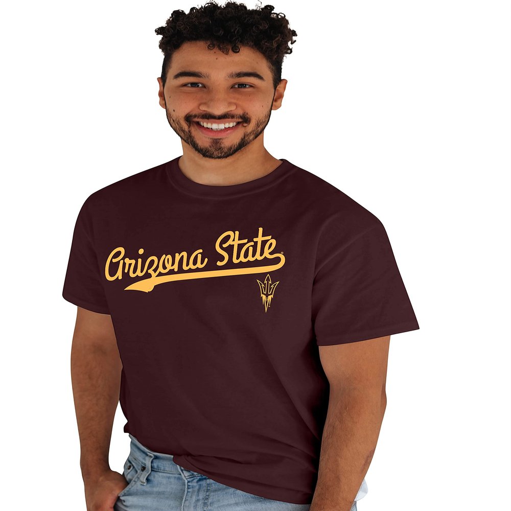 Blue 84 Men's Arizona State Sun Devils T-Shirt Cursive Team Color, Team Color, XX-Large