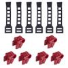 Blueshyhall Car Bicycle Stand SUV Vehicle Trunk Mount Bike Cycling Stand Storage Carrier Spare Hooks, Red and Black, 6pcs/Set (Not Including Bicycle Frame/Carrier) view 3