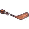Martin Saddlery Natural Skirting Leather Mini Basket Stamp Spur Straps w/Dyed Edges N/A N/A view 1