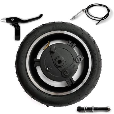 8.5 Inch Drum Brake Wheel For ELectric Scooter 8 1/2 x 2 Inflated Wheel With Drum Brake And Axle Brake Cable (wheel 180 lever axle)