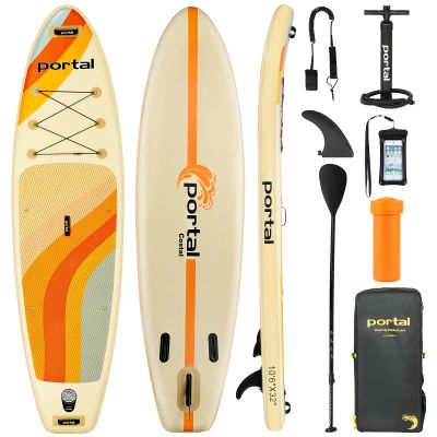 PORTAL SUP Inflatable Paddle Board for Adults, 10'6'' /11'6'' Stand Up Paddleboards, Non-Slip Deck Blow up Paddle Boards with Adjustable Paddle, Carry Bag, Emergency Repair Kit