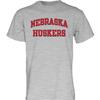 Blue 84 Men's Nebraska Cornhuskers T-Shirt Arched Grey, Grey, Medium view 2