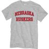 Blue 84 Men's Nebraska Cornhuskers T-Shirt Arched Grey, Grey, Medium view 3