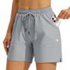 Willit Women's 5" Hiking Shorts Golf Athletic Outdoor Shorts Quick Dry Workout Summer Water Shorts with Pockets Gray M view 1