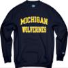 Blue 84 Men's Michigan Wolverines Crewneck Sweatshirt Arched Team Color, Team Color, Small view 3