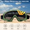 Airsoft Mask with Goggles, Foldable Half Face Airsoft Mesh Mask with Ear Protection for Paintball Shooting CS Game (Green 2) view 4