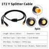 baluoqi Electric Bike 1T2 Cable Y-Splitter Extending Wire with Waterproof 3 Pin Connector Extension Cable for Ebike Light, Gear Sensor and Brake in Ebike Conversion Kit view 3
