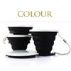 ME.FAN Silicone Collapsible Travel Cup - Silicone Folding Camping Cup with Lids - Expandable Drinking Cup Set of 4- Portable, Graduated [9.22oz] view 2